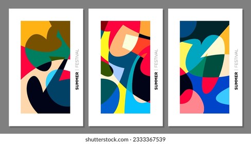Vector colorido fondo abstracto para el festival de verano 2023