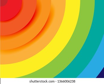 Vector colorful abstract background. Wavy waves banner color line for web banner. 