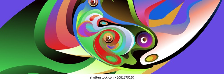 Vector colorful abstract batik Indonesian pattern. Bird and pattern illustration for background, wallpaper, and fabric print