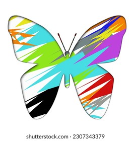 Vector of a colorful abstract butterfly