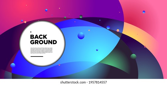 Vector colorful abstract circle and geometric psychedelic space background