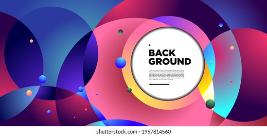Vector colorful abstract circle and geometric psychedelic space background