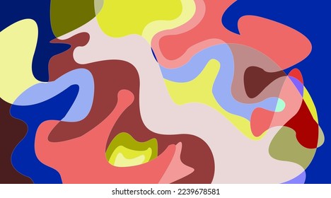 Vector colorful abstract curve background for banner template with soft colorful. abstract illustration fluid.