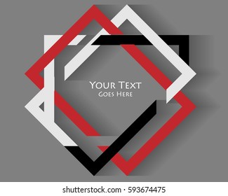 Vector colorful abstract design element with shadow over grey background. Eps10