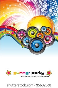 VECTOR colorful Abstract Disco Dancing Background for Flyers
