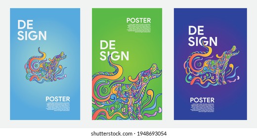 
Vector Colorful Abstract Doodle Background Banner 