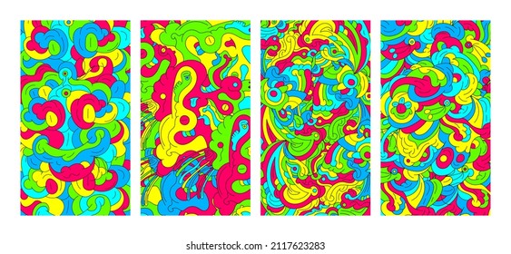 Vector colorful abstract doodle background