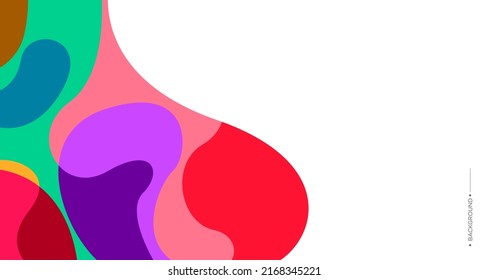 Fluido abstracto de color vectorial y fondo de curva para la plantilla de banner con espacio en blanco