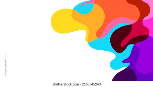Fluido abstracto de color vectorial y fondo de curva para la plantilla de banner con espacio en blanco