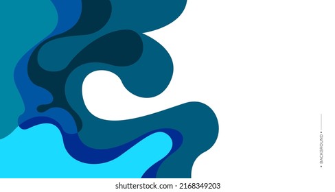 Vector colorful abstract fluid and curve background for banner template with white blank space