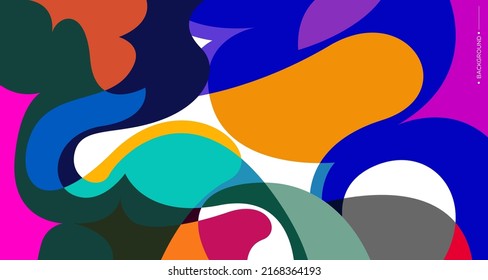 Vector colorful abstract fluid and curve background for banner template with white blank space