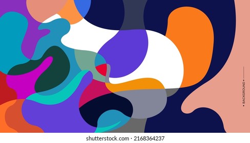 Vector colorful abstract fluid and curve background for banner template with white blank space