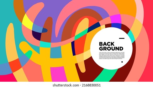 Vector colorful abstract fluid and curve art background for banner