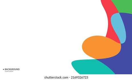 Vector colorful abstract fluid and curve background with white blank space