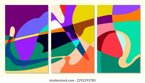 Vector colorful abstract fluid and curve background for summer banner 