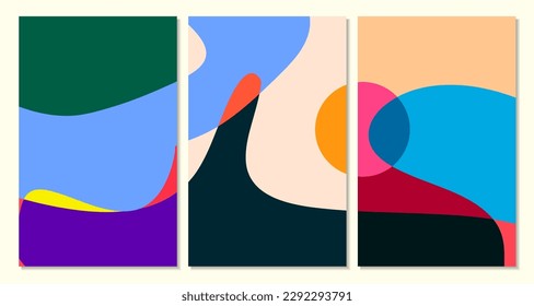 Vector colorful abstract fluid and curve background for summer banner 