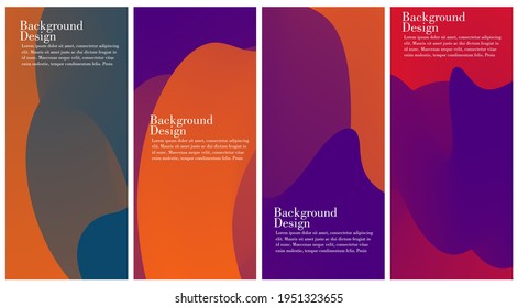 Vector colorful abstract fluid geometric gradient background