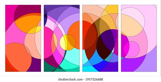 Vector colorful abstract fluid and geometric psychedelic background