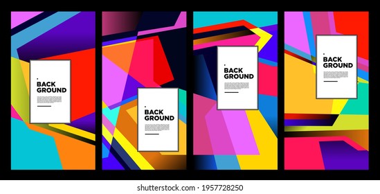 Vector colorful abstract fluid and geometric psychedelic background