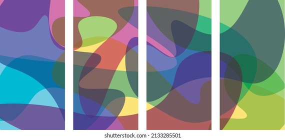 Vector colorful abstract fluid geometric gradient background