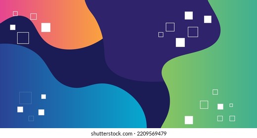 vector colorful abstract fluid geometric gradient background rectangle