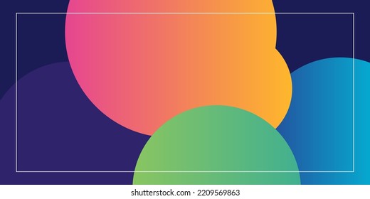 vector colorful abstract fluid geometric gradient background frame