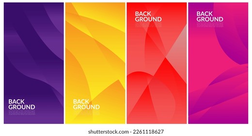 Vector colorful abstract fluid geometric gradient background