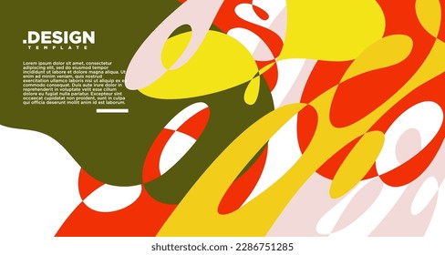 Vector colorful abstract fluid and geometric background, trendy colors, for greeting cards, invitation cards, banners