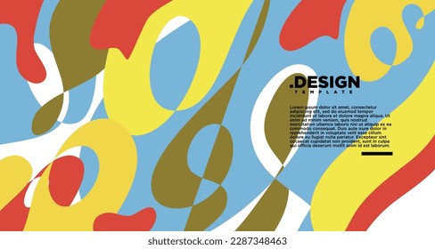Vector colorful abstract fluid and geometric background, trendy colors, for greeting cards, invitation cards, banners