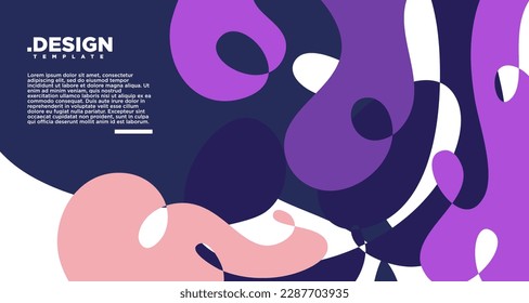 Vector colorful abstract fluid and geometric background, trendy colors, for greeting cards, invitation cards, banners