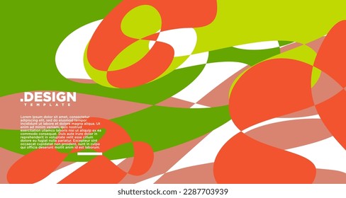 Vector colorful abstract fluid and geometric background, trendy colors, for greeting cards, invitation cards, banners