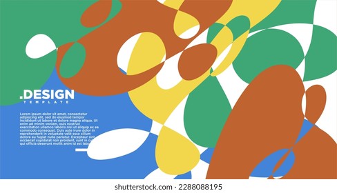 Vector colorful abstract fluid and geometric background, trendy colors, for greeting cards, invitation cards, banners