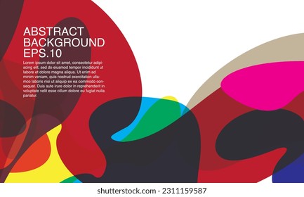 Vector colorful abstract fluid and geometric background. Vector pattern illustration