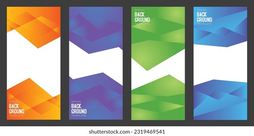 Vector colorful abstract fluid geometric gradient background