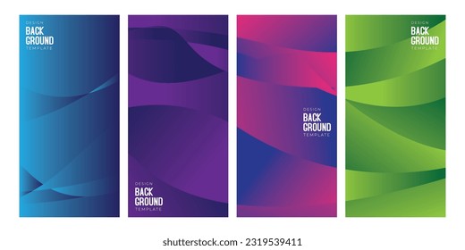 Vector colorful abstract fluid geometric gradient background