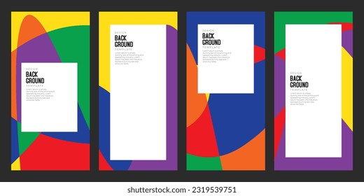 Vector colorful abstract fluid geometric background