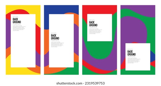 Vector colorful abstract fluid geometric background