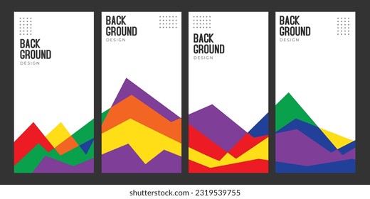 Vector colorful abstract fluid geometric background