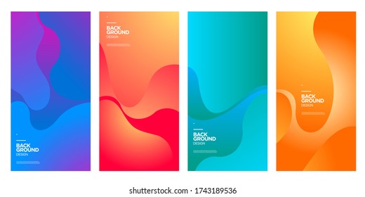 Vector colorful abstract fluid gradient pattern background