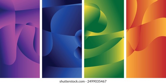 Vector colorful abstract fluid gradient pattern background