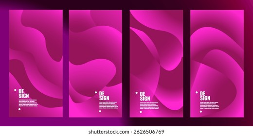 Vector colorido abstracto fluido gradiente patrón de fondo conjunto para el Anuncio, cartel, diseño, Plantilla, folleto, folleto, Sitio web, etc