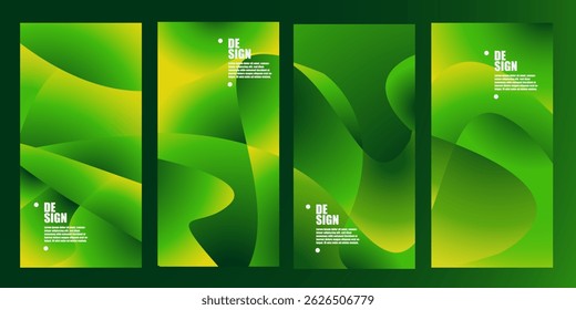 Vector colorido abstracto fluido gradiente patrón de fondo conjunto para el Anuncio, cartel, diseño, Plantilla, folleto, folleto, Sitio web, etc
