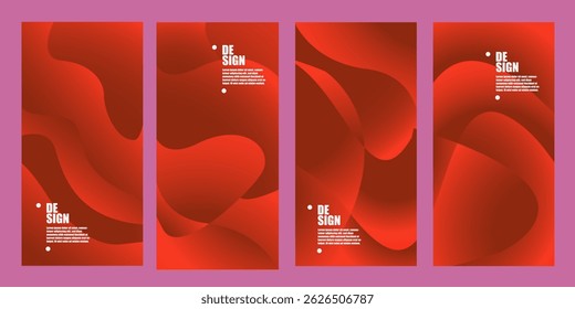 Vector colorido abstracto fluido gradiente patrón de fondo conjunto para el Anuncio, cartel, diseño, Plantilla, folleto, folleto, Sitio web, etc