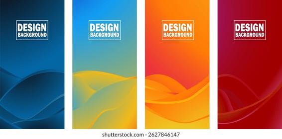 Vetor fundo padrão de gradiente de fluido abstrato colorido, adequado para capa, cartaz, site, brochura de negócios, folheto, modelo vertical de design, apresentação de capa, fundo, papel de parede.