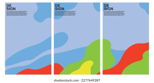 Vector colorful abstract fluid and liquid background modern minimalist