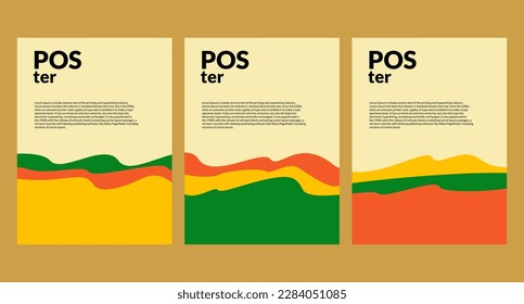 Afiche y patrón de banner de líquido abstracto y colorido vector