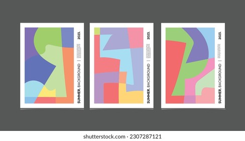 vector vector colorful abstract geometric art background for summer 2023