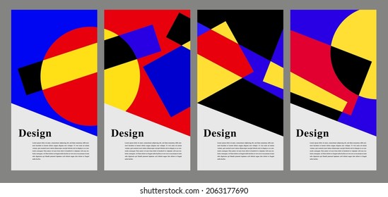 Vector Colorful Abstract Geometric Background for Social Media