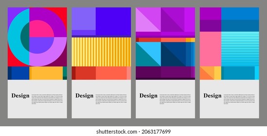 Vector Colorful Abstract Geometric Background for Social Media