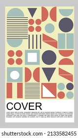 Vector colorful abstract geometric background for social media, book cover, poster etc